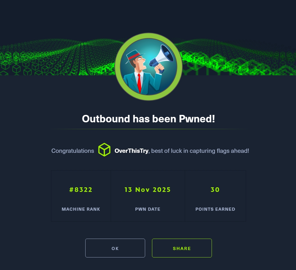 Outbound has been Pwned!